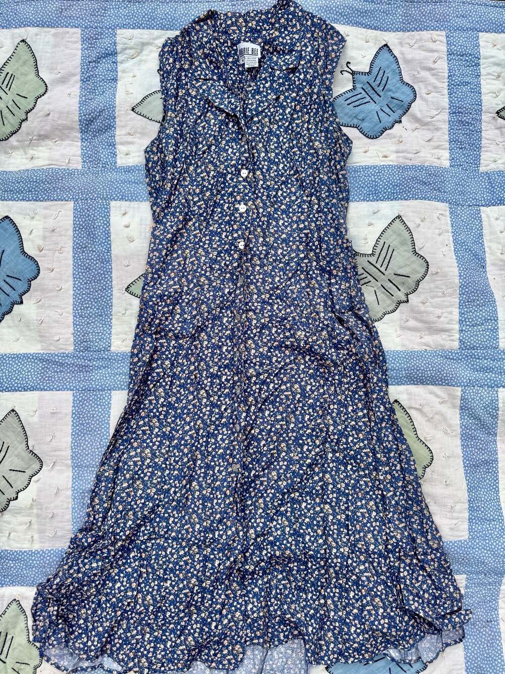 Vintage Bobbie Bee Ditsy Floral Maxi Dress